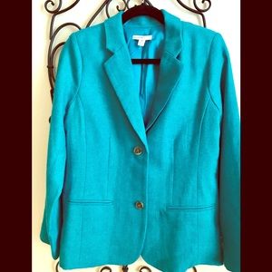 Isaac Mizrahi Live Teal Blazer